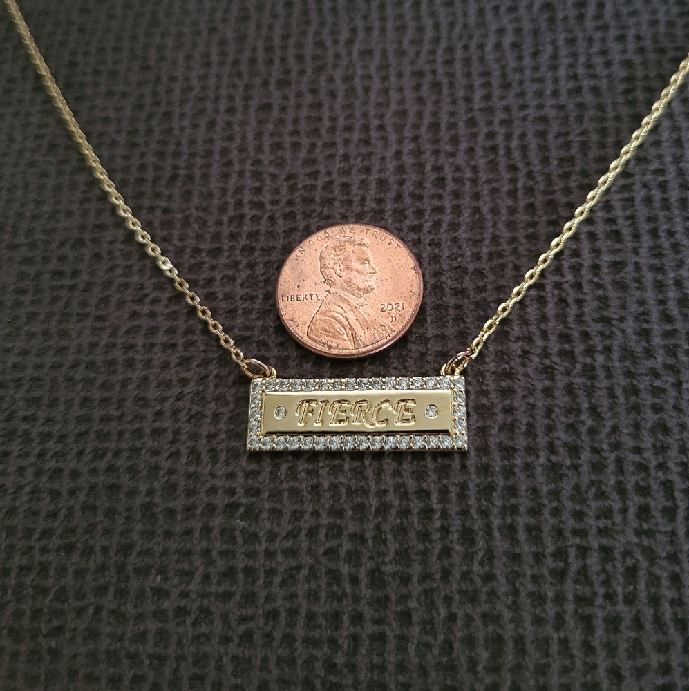 Lulu DK "Fierce"💪 Stationary Bar Necklace - NWOT - Picture 9 of 15